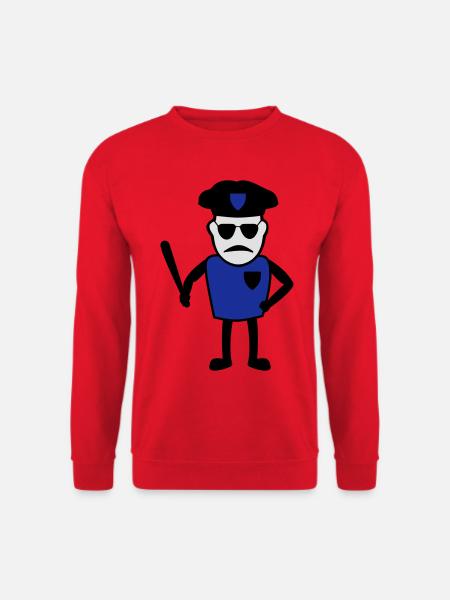 Policeman with truncheon - Unisex Sweatshirt - red