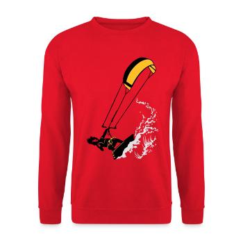 Kitesurfen und Wellen flex - Unisex Pullover - Rot - Vorne - Alina (178cm) & Michal (187cm)