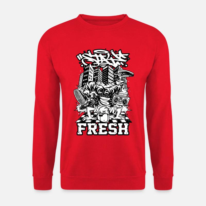 Breakdance B-Boy Streetdance Design Hip Hop Dance - Unisex Pullover - Rot
