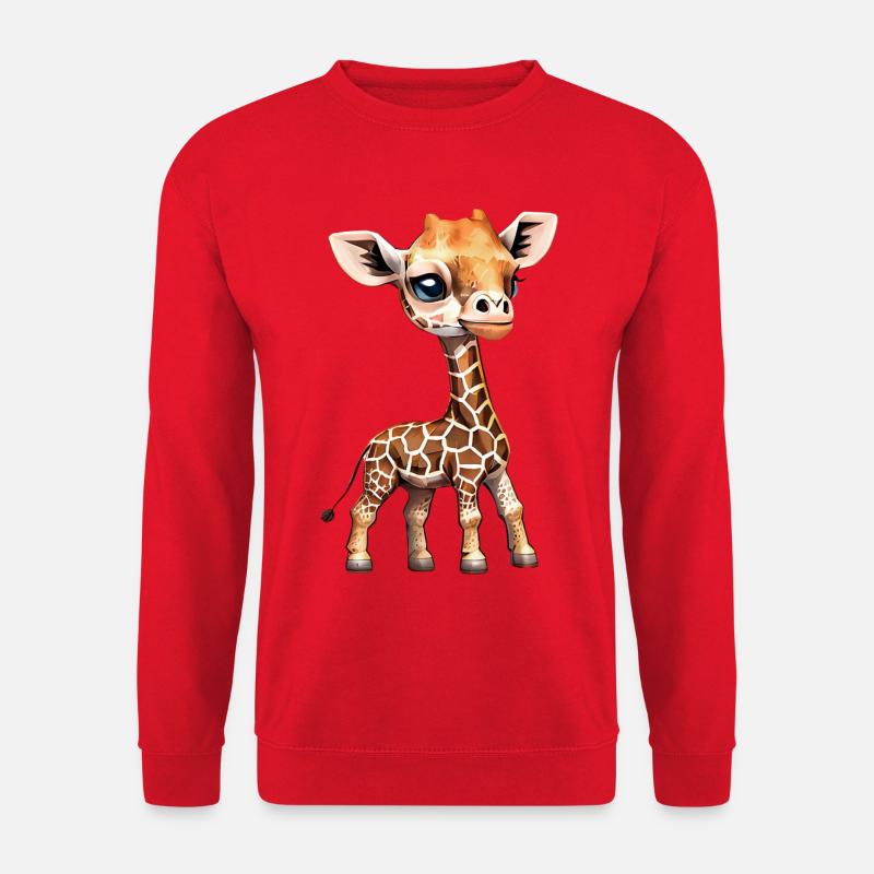 Giraffe - Giraffen Baby - Coole Kinder Giraffe - Unisex Pullover - Rot