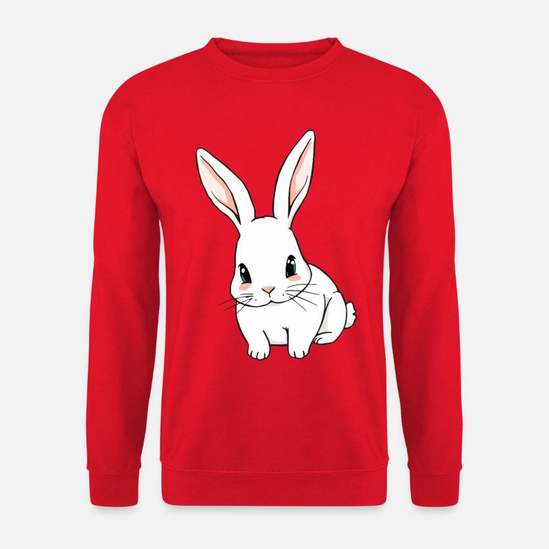 Süßer Hase mit großen Ohren - Unisex Pullover - Rot