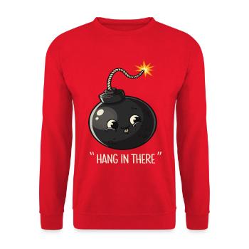 Kawaii Exploding Bomb Comic Design - Unisex Sweatshirt - red - Front - Alina (178cm) & Michal (187cm)