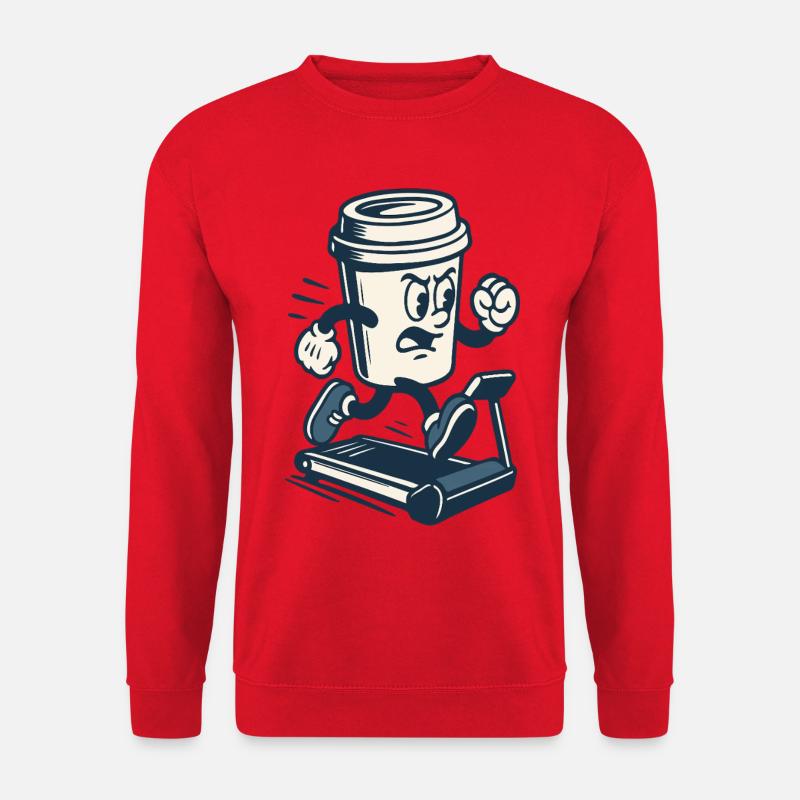 Caffeinated Sprint Coffee Cup - Unisex Sweatshirt - red