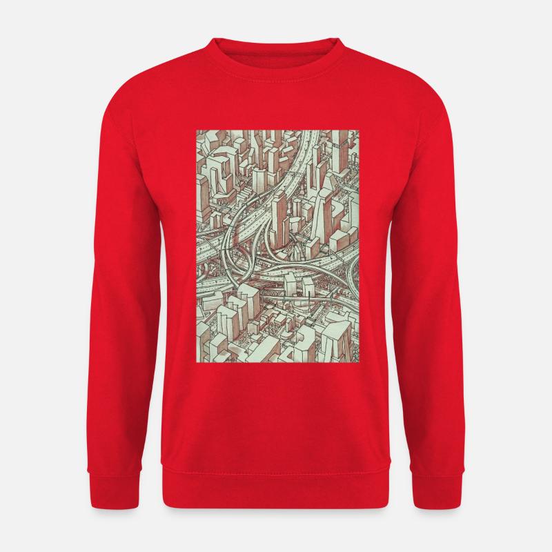 Wireframe Intersection - Unisex Pullover - Rot