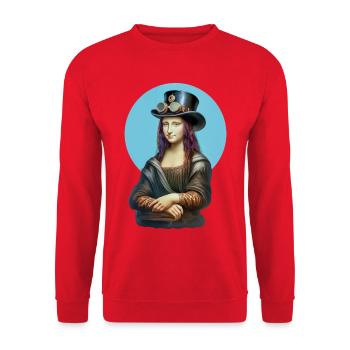 STEAM MONA - steam punk'n'roll - Sweat-shirt Unisexe - rouge - Devant - Alina (178cm) & Michal (187cm)