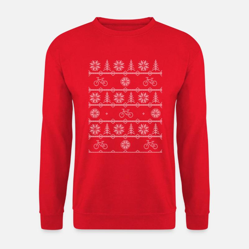 bicycle winter - Unisex Pullover - Rot