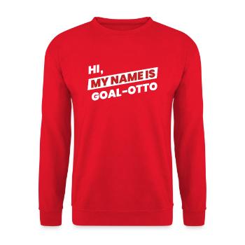 Goal-Otto - Unisex Pullover - Rot - Vorne - Alina (178cm) & Michal (187cm)