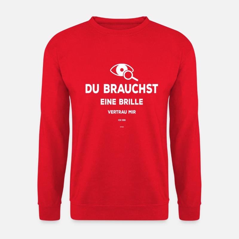 Augenoptiker Sehtest Optiker Brille lustig - Unisex Pullover - Rot