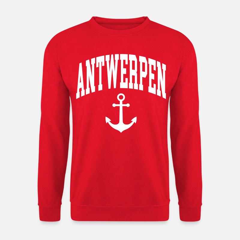 Ancre d’Anvers - Sweat-shirt Unisexe - rouge