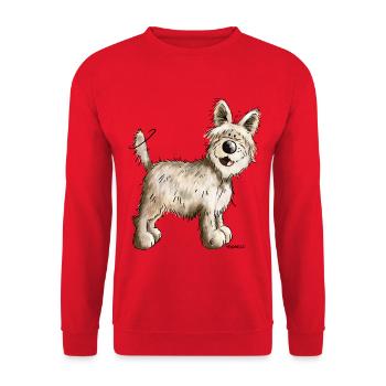 Funny Berger Picard - Hund - Hunde - Unisex Pullover - Rot - Vorne - Alina (178cm) & Michal (187cm)