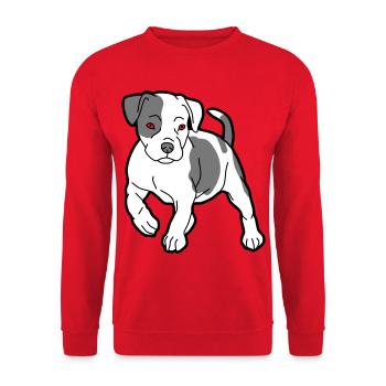 dog - Unisex Sweatshirt - red - Front - Alina (178cm) & Michal (187cm)