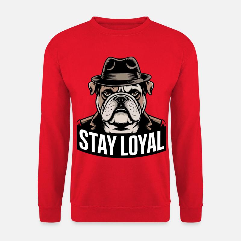 Bleib treu Bulldogge - Unisex Pullover - Rot