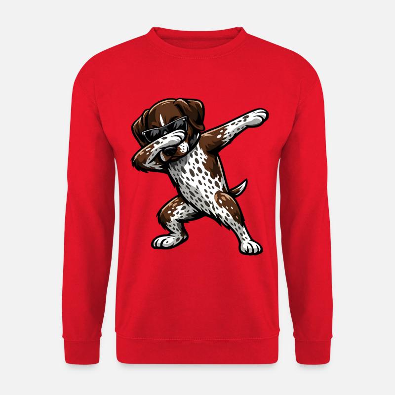 Dabbing German Shorthair - Unisex Sweatshirt - red