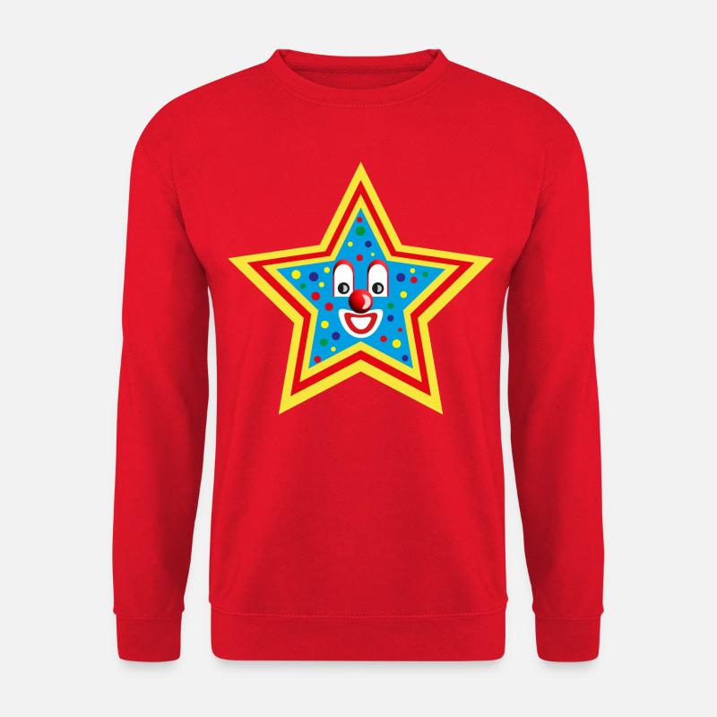 Karneval Stern mit Konfetti. - Unisex Pullover - Rot