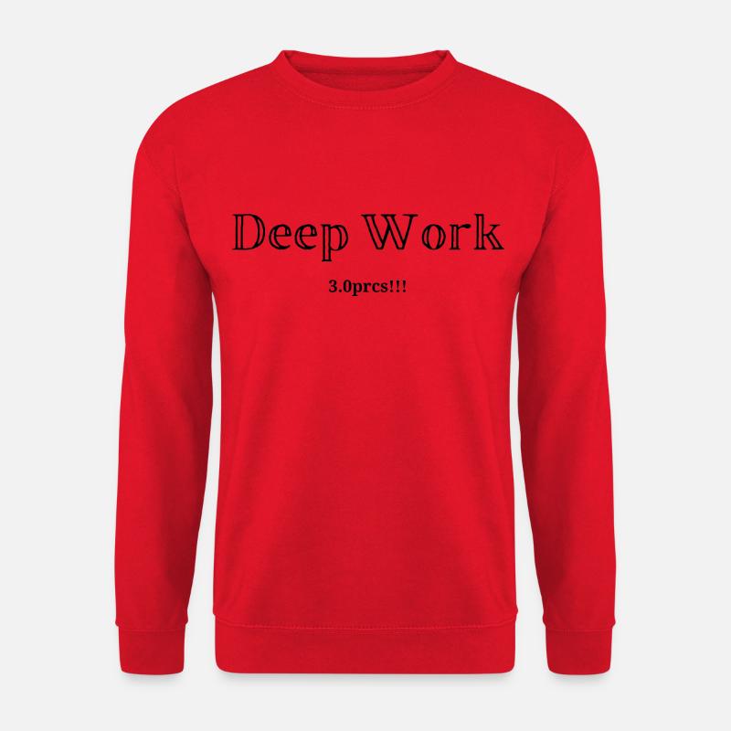 Deep work - Sweat-shirt Unisexe - rouge
