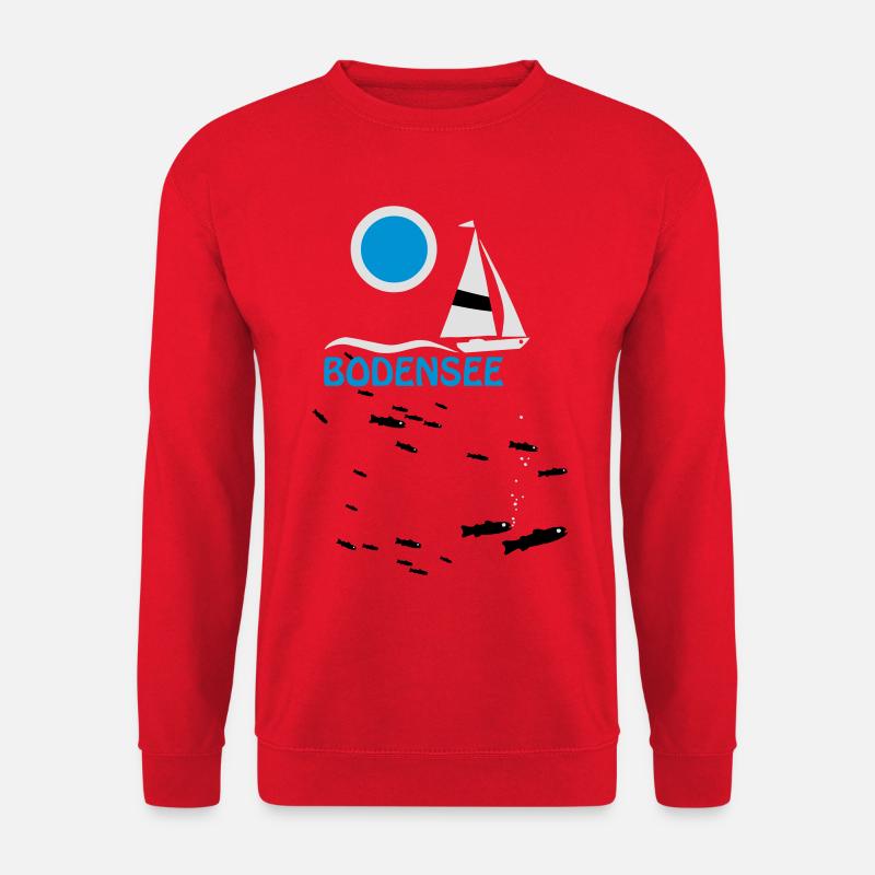 Bodensee - Felchen T-Shirt - Unisex Pullover - Rot