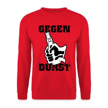 Gegen Durst - Unisex Pullover - Rot - Vorne - Alina (178cm) & Michal (187cm)