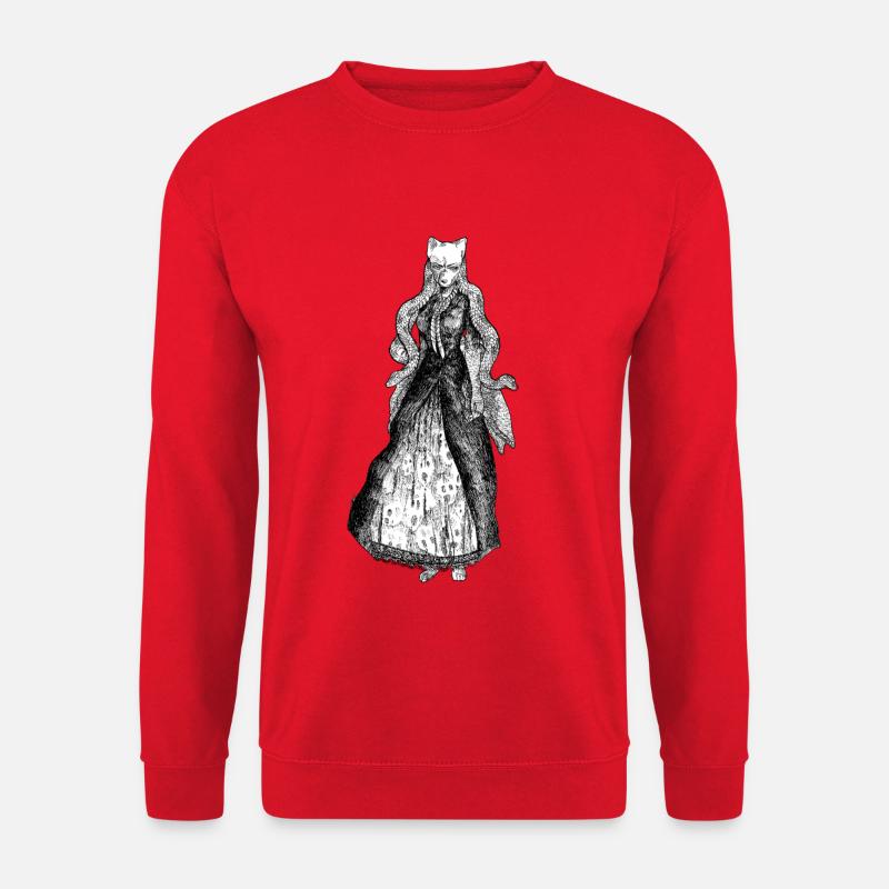 Schlangengöttin Manga Geschenk - Unisex Pullover - Rot
