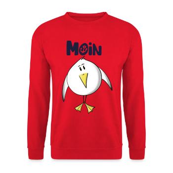 Möwe Moin Anker - Unisex Pullover - Rot - Vorne - Alina (178cm) & Michal (187cm)