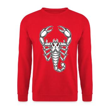Scorpion Mascotte Logo Sport Gaming - Sweat-shirt Unisexe - rouge - Devant - Alina (178cm) & Michal (187cm)