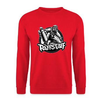 Sprayer Graffiti Tag Sk8 Skate Mask - raffstaff ® - Unisex Sweatshirt - red - Front - Alina (178cm) & Michal (187cm)
