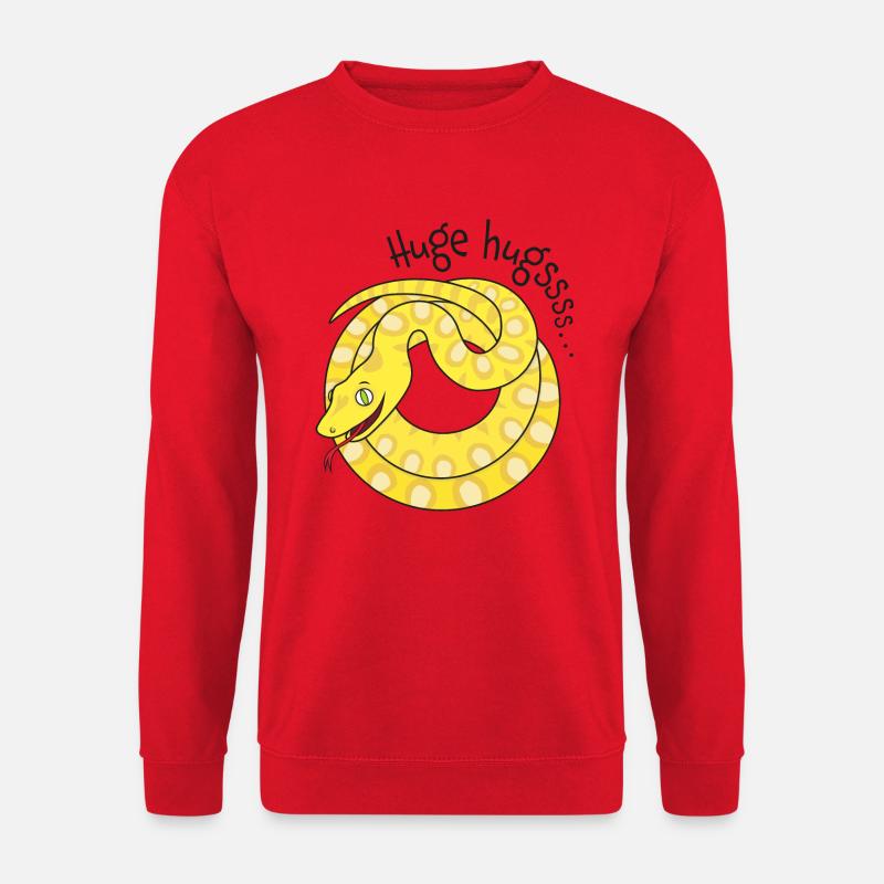 Tight hugs available from python! - Unisex Sweatshirt - red