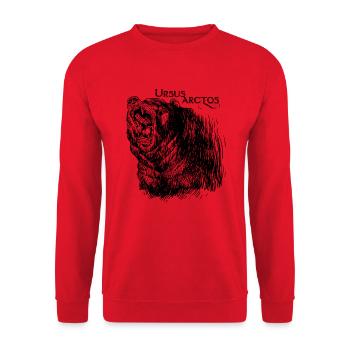 BROWN BEAR - Unisex Sweatshirt - red - Front - Alina (178cm) & Michal (187cm)