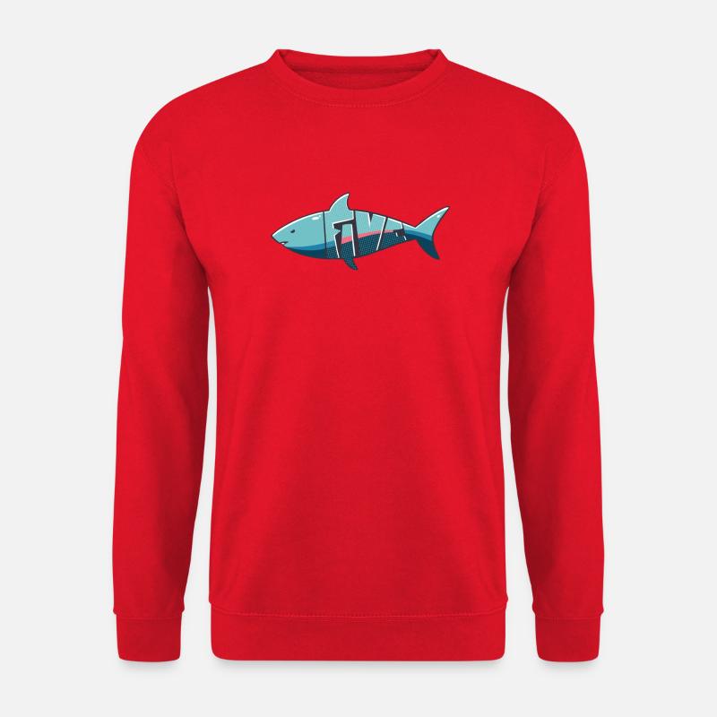 High Five - Shark - Unisex Sweatshirt - red