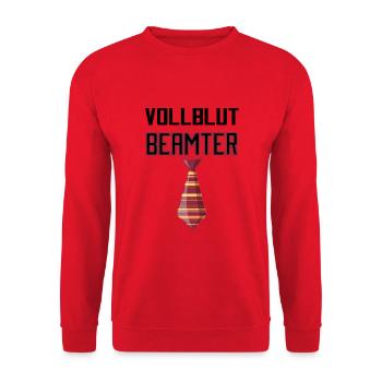 Vollblut Beamter - Unisex Pullover - Rot - Vorne - Alina (178cm) & Michal (187cm)