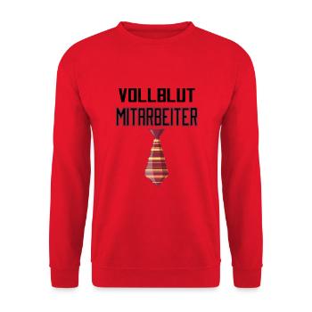 Vollblut Mitarbeiter - Unisex Pullover - Rot - Vorne - Alina (178cm) & Michal (187cm)