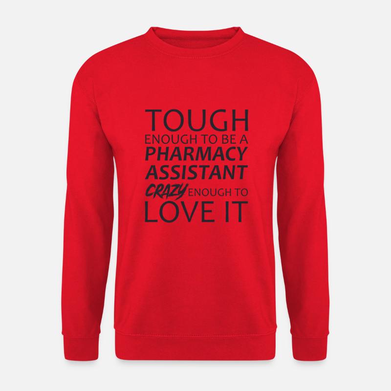 Pharmacy assistant Crazy - Unisex Sweatshirt - red