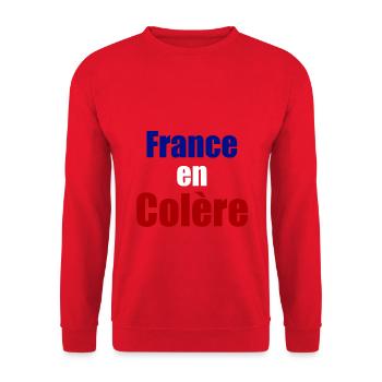 France en colère - Sweat-shirt Unisexe - rouge - Devant - Alina (178cm) & Michal (187cm)