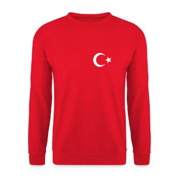 Turquie croissant étoile drapeau drapeau türkiye pays - Sweat-shirt Unisexe - rouge - Devant - Alina (178cm) & Michal (187cm)