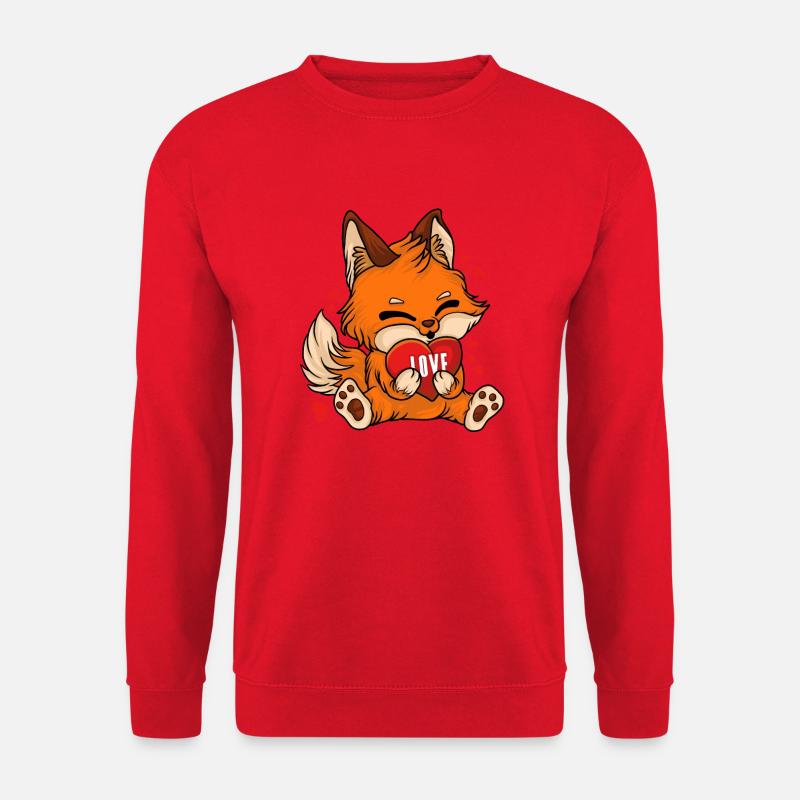 FURRY FOX - Unisex Sweatshirt - red