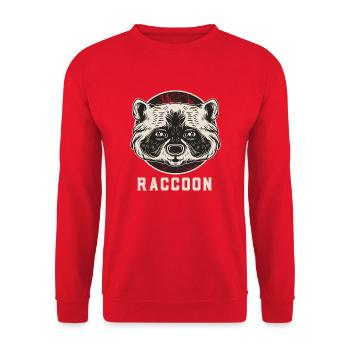 RACOON WASCHBÄR - Unisex Pullover - Rot - Vorne - Alina (178cm) & Michal (187cm)
