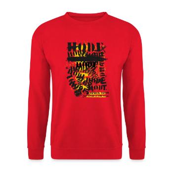 Bitcoin 2023 (Miami) - The Future is Now, Miami - Unisex Sweatshirt - red - Front - Alina (178cm) & Michal (187cm)