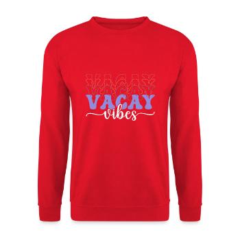 Vacay Vibes - Unisex Sweatshirt - red - Front - Alina (178cm) & Michal (187cm)