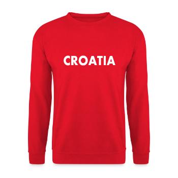 Croatia - Unisex Sweatshirt - red - Front - Alina (178cm) & Michal (187cm)