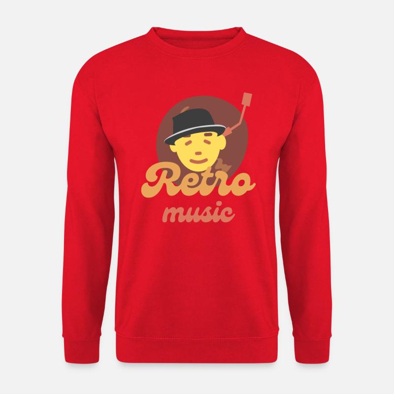 Retro-Musik - Unisex Pullover - Rot