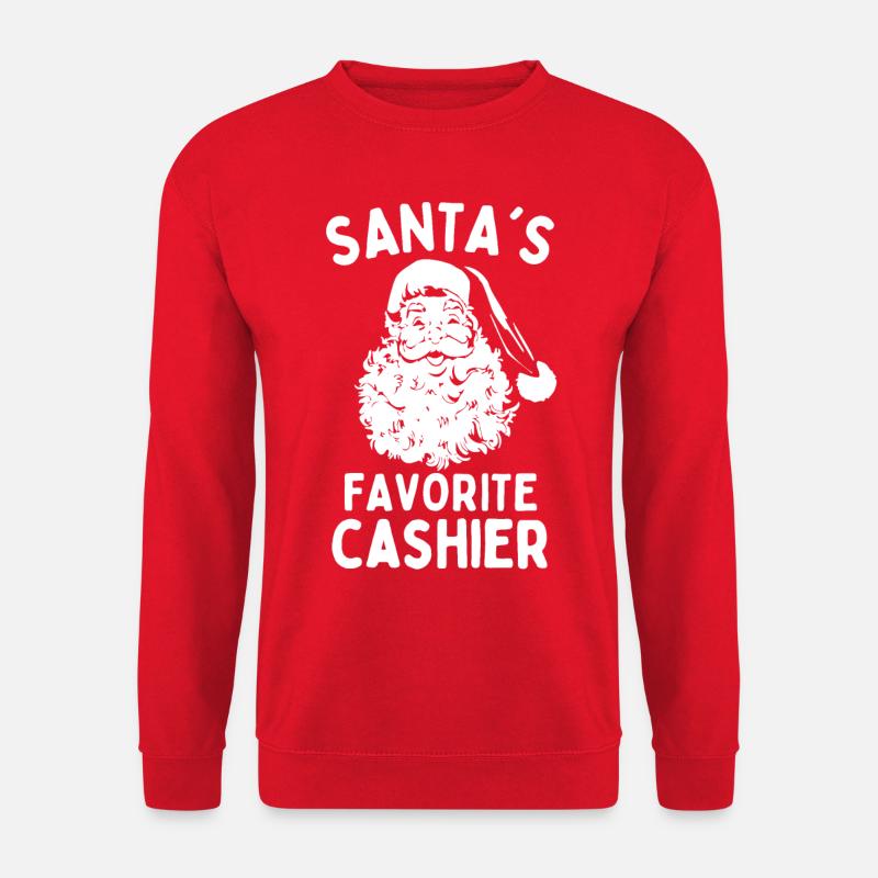 Weihnachtsmänner Lieblingskassierer lustiger Weihnachtsspruch - Unisex Pullover - Rot