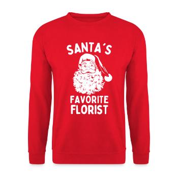 Dicton de Noël amusant du fleuriste préféré des pères Noël - Sweat-shirt Unisexe - rouge - Devant - Alina (178cm) & Michal (187cm)