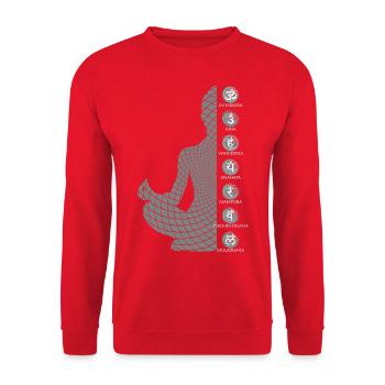 Sieben Chakras - Unisex Pullover - Rot - Vorne - Alina (178cm) & Michal (187cm)