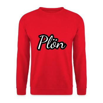 Plön - Textdesign mit Stadtnamen - Unisex Pullover - Rot - Vorne - Alina (178cm) & Michal (187cm)