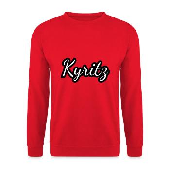 Kyritz - Textdesign mit Stadtnamen - Unisex Pullover - Rot - Vorne - Alina (178cm) & Michal (187cm)
