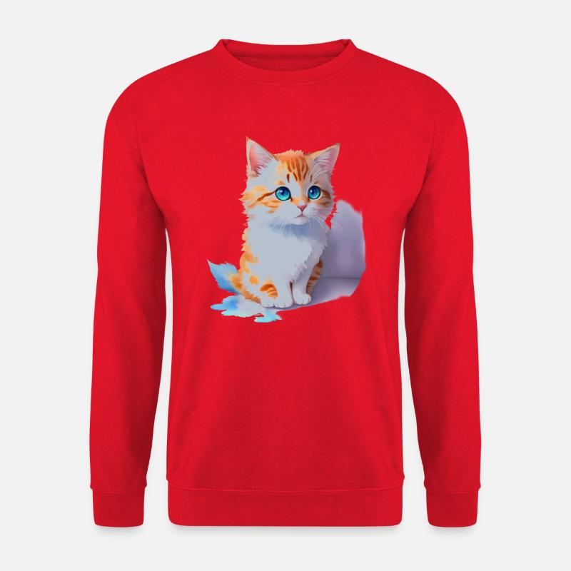 süße Katze - Unisex Pullover - Rot