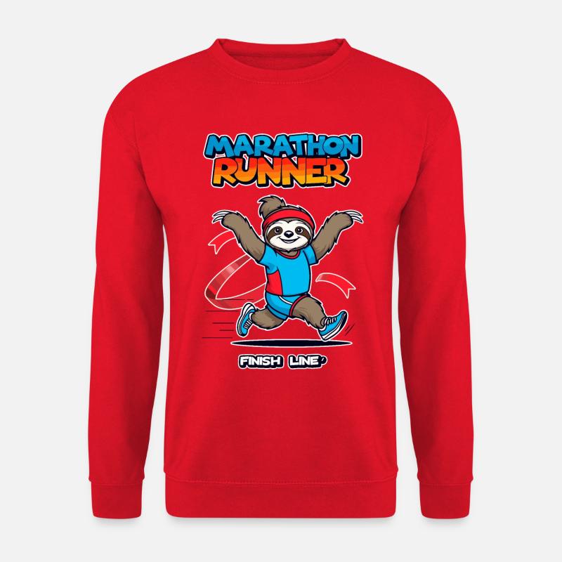 Sloth Marathon Runner - Unisex Sweatshirt - red