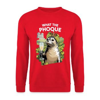 Cadeau Reims Humor Apéro Fête Cadeau - Unisex Pullover - Rot - Vorne - Alina (178cm) & Michal (187cm)