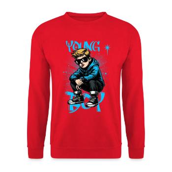 Young Boy Young Teens - Unisex Sweatshirt - red - Front - Alina (178cm) & Michal (187cm)