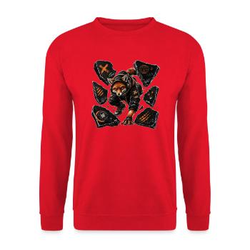 Fuchs Orbitkampf - Unisex Pullover - Rot - Vorne - Alina (178cm) & Michal (187cm)