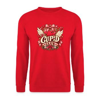 Cupid Club – Romantisches Herz mit Flügeln - Unisex Pullover - Rot - Vorne - Alina (178cm) & Michal (187cm)
